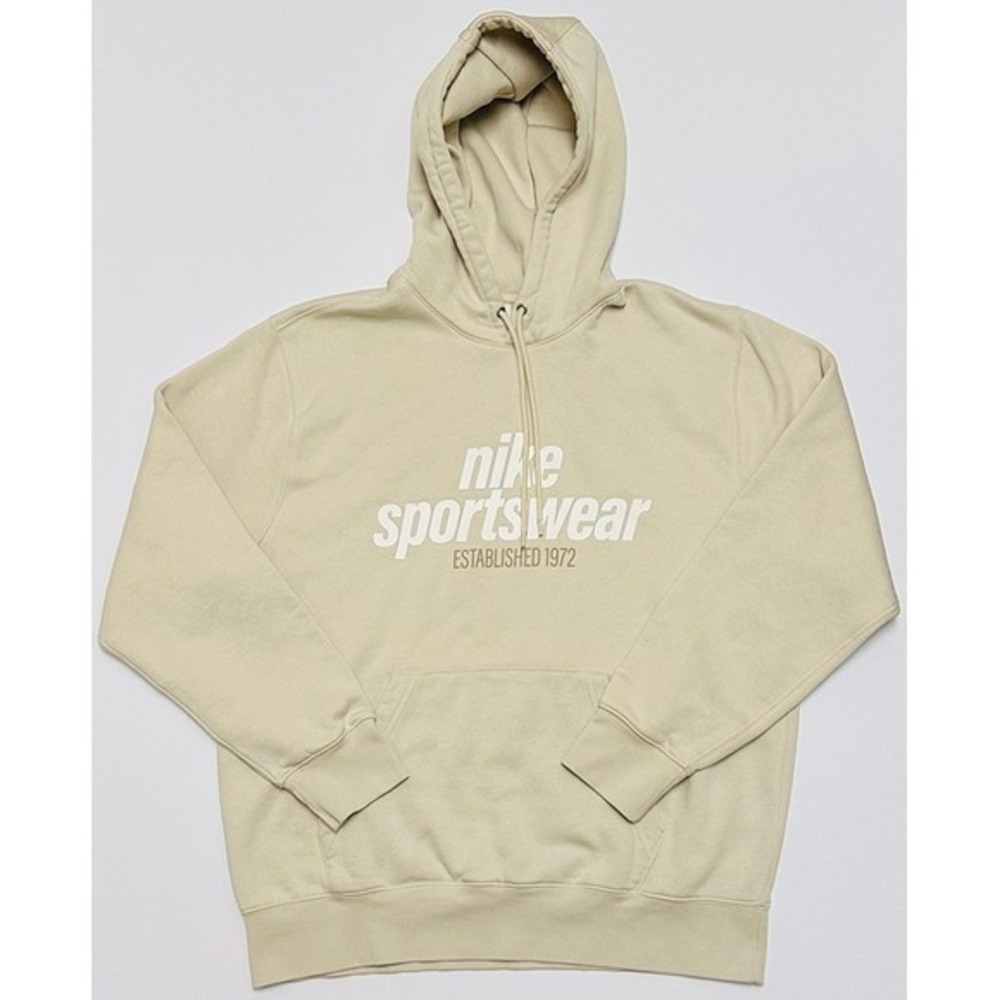 Nike Sportswear Established 1972 Tan/ beige Men's Large Hooded Sweatshirt
